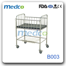 Stainless Steel Movable hospital baby bed B003